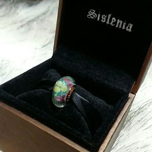 24K Gold Murano Glass European Charm Bead